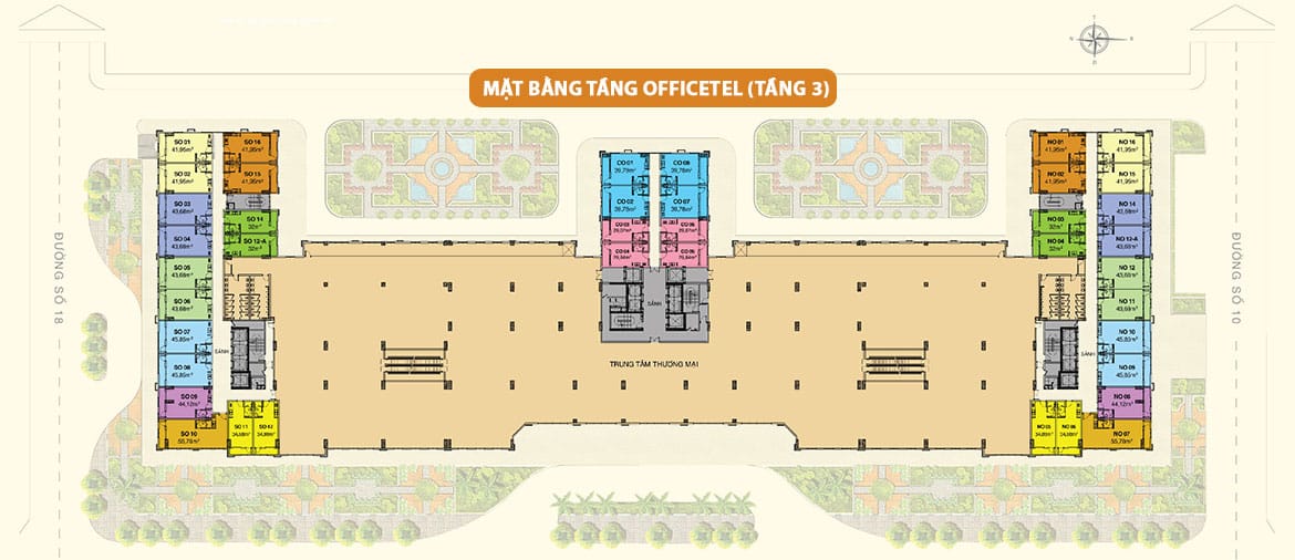 Mặt bằng dự án căn hộ chung cư Saigon Mia khu dân cư Trung Sơn