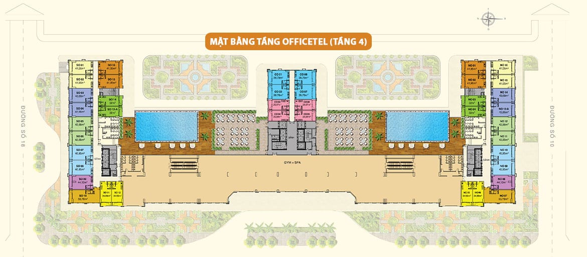 Mặt bằng dự án căn hộ chung cư Saigon Mia khu dân cư Trung Sơn