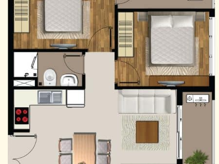 Thuê Căn Hộ Saigon Mia 2PN 59m² – S14, C4, C14, N2 - Ảnh 13