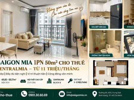 Cho thuê căn hộ Saigon Mia loại 1 phòng ngủ