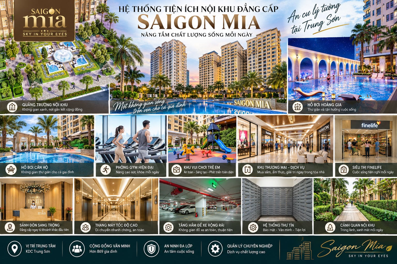 Tiện ích nội khu Saigon Mia