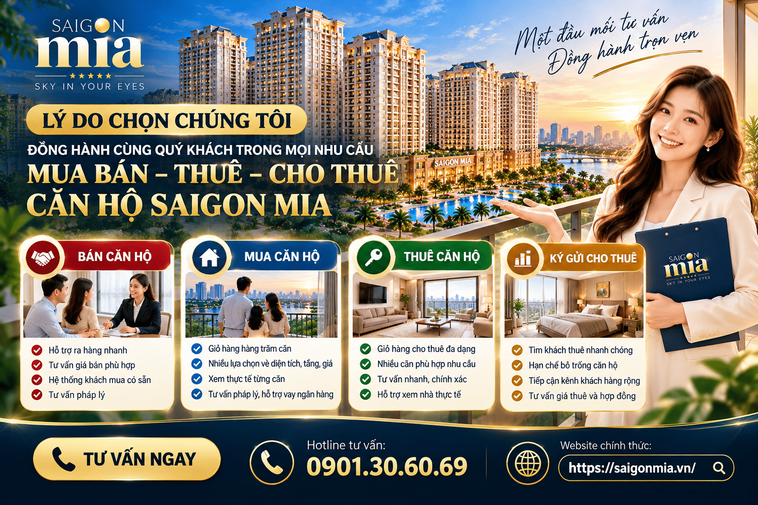 Lý do khách hàng chọn chúng tôi khi có bất cứ nhu cầu nào về dự án Sài Gòn Mia
